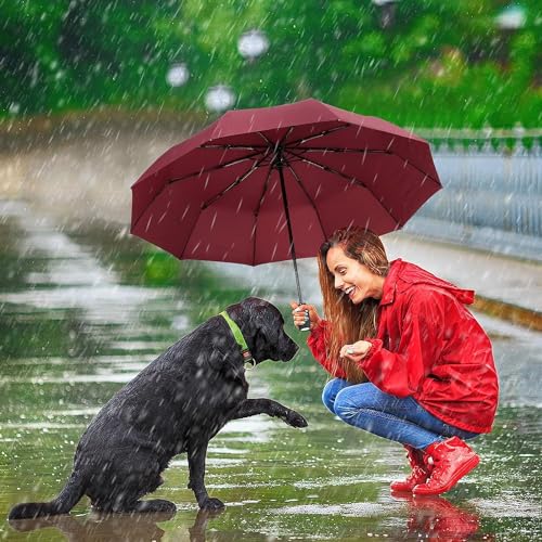 Image of G4Free UPF 50+ UV Protection Large Travel Umbrella 46 Inch Auto Open Close Windproof Sun Blocking Umbrella