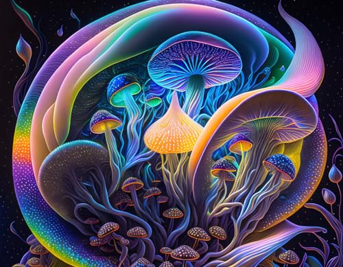 Poster sur toile plantes fantastiques SERENDIPITP sans cadre de 58x90 cm pour decoration murale