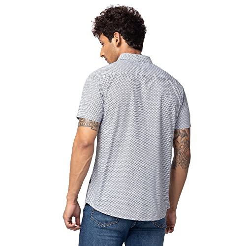 Image of Spykar Half Sleeves Poplin Slim Fit Shirt for Men