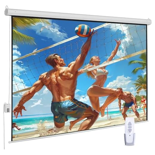 120" Motorized Projector Screen, Electric 4:3 Projector Screen with Remote Control, Indoor/Outdoor HD Movie Screen, Wall/Ceiling Mounted, Perfect for Home Office Theater TV, White