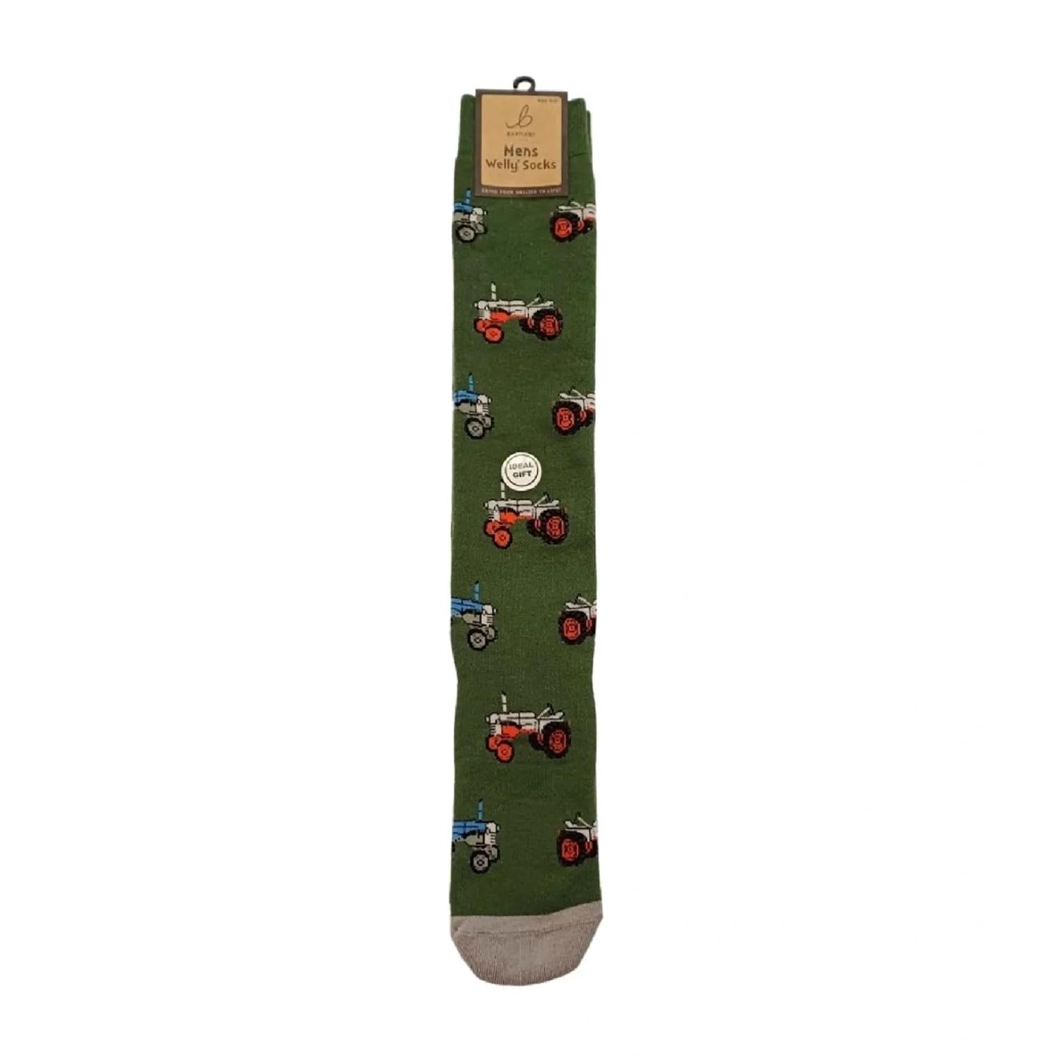 Bartleby Mens Funky Welly Socks Retro Tractor