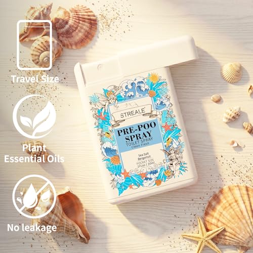 Image of Travel Size Toilet Spray 4-Pack, Travel Essentials Toiletries, Pocket Size Pre-Poo Spray, Bathroom Odor Deodorizer, Up to 240 Uses, 4 Refreshing Scents