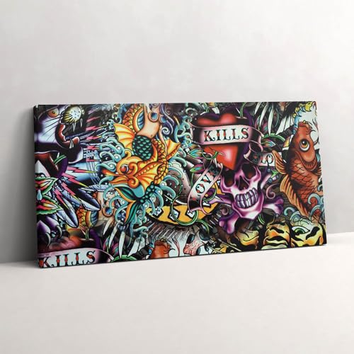 Murale d'art tableau photo sur toile graffitis pour grand mur