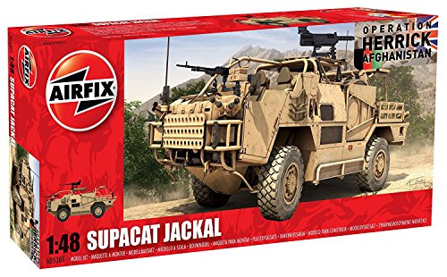 Kit de construction Airfix Supacat HMT400 Jackal 1:48 à assembler pour diorama de salon