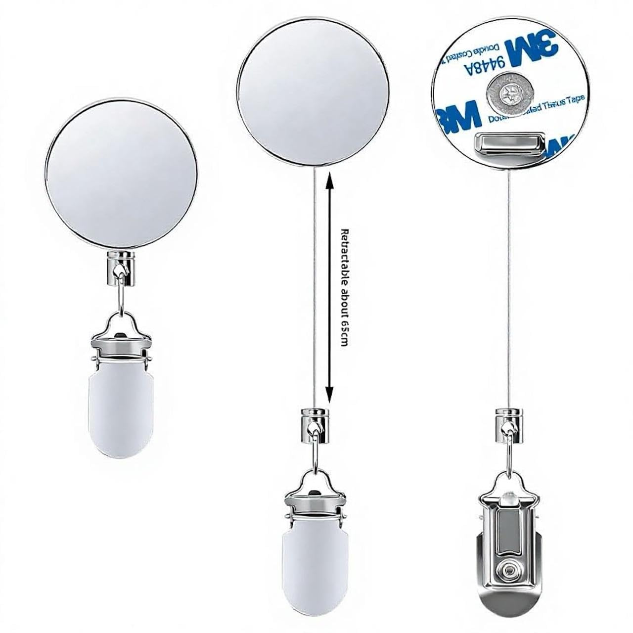 Retractable Towel Clip - Stainless Steel Wall Mount -8