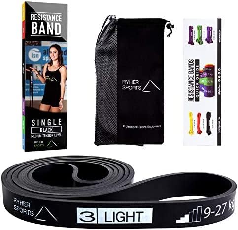 Ryher Fitness Pull Up Resistance Band - Exercise bands for CrossFit, Chin Up Assistance, Elastic Band for Powerlifting, Streching - CHOOSE Color and Resistance from bellow