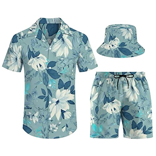 Tenue de vacances décontractée homme avec chemise hawaïenne imprimée