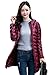 Produktbild Lovache Lang Daunenjacke Damen Ultra Leicht Winter Mantel Mit Kapuze Parka Jacke, XL, rot(Herstellergröße: 3XL)