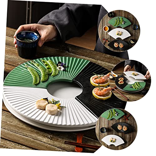 Plato de cerámica blanco estilo japonés para sushi miniatura 2