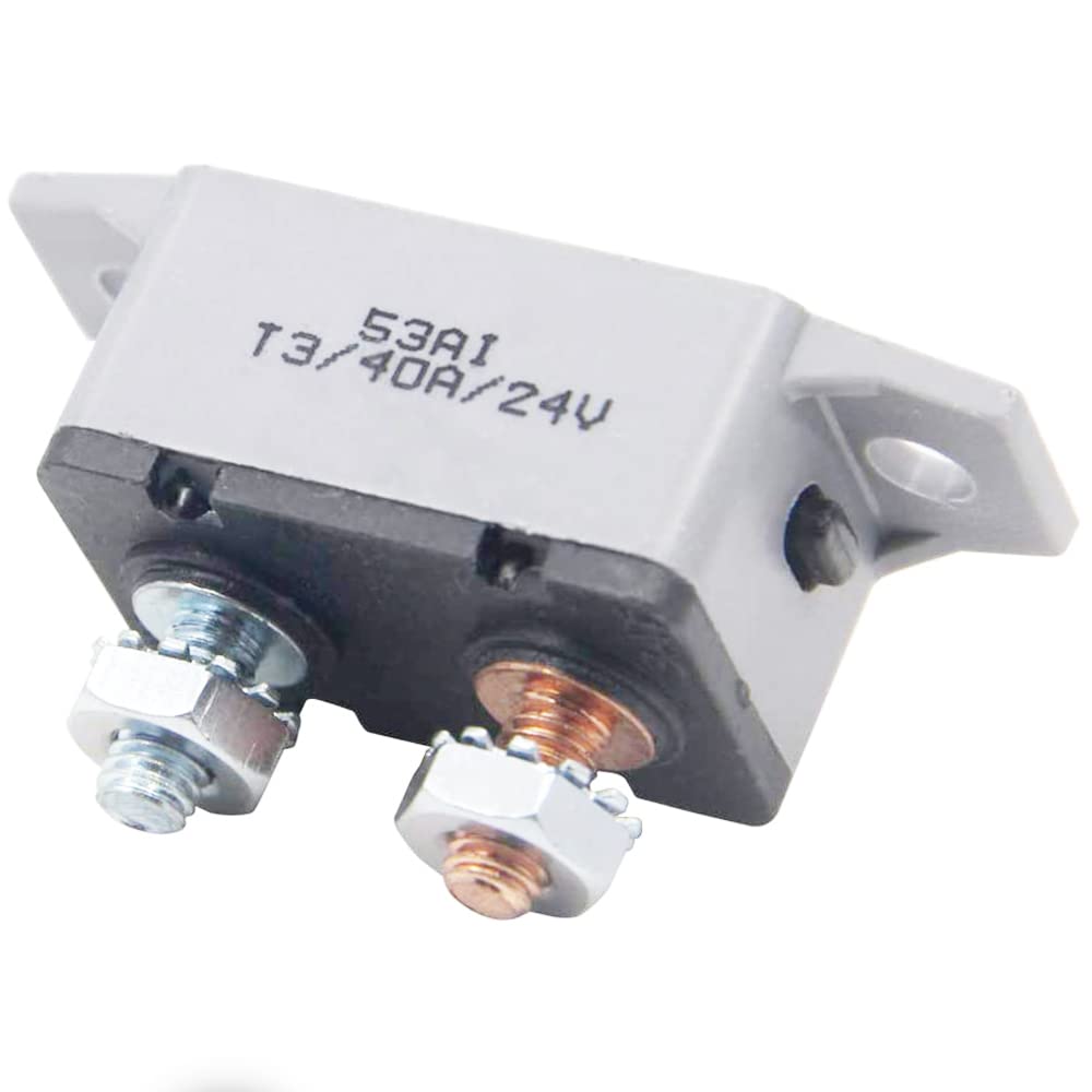 Disjoncteur Réarmable Manuel 12-24V 40A - Porte-Fusible ATV, Protection Surcharge/Court-Circuit, IP66
