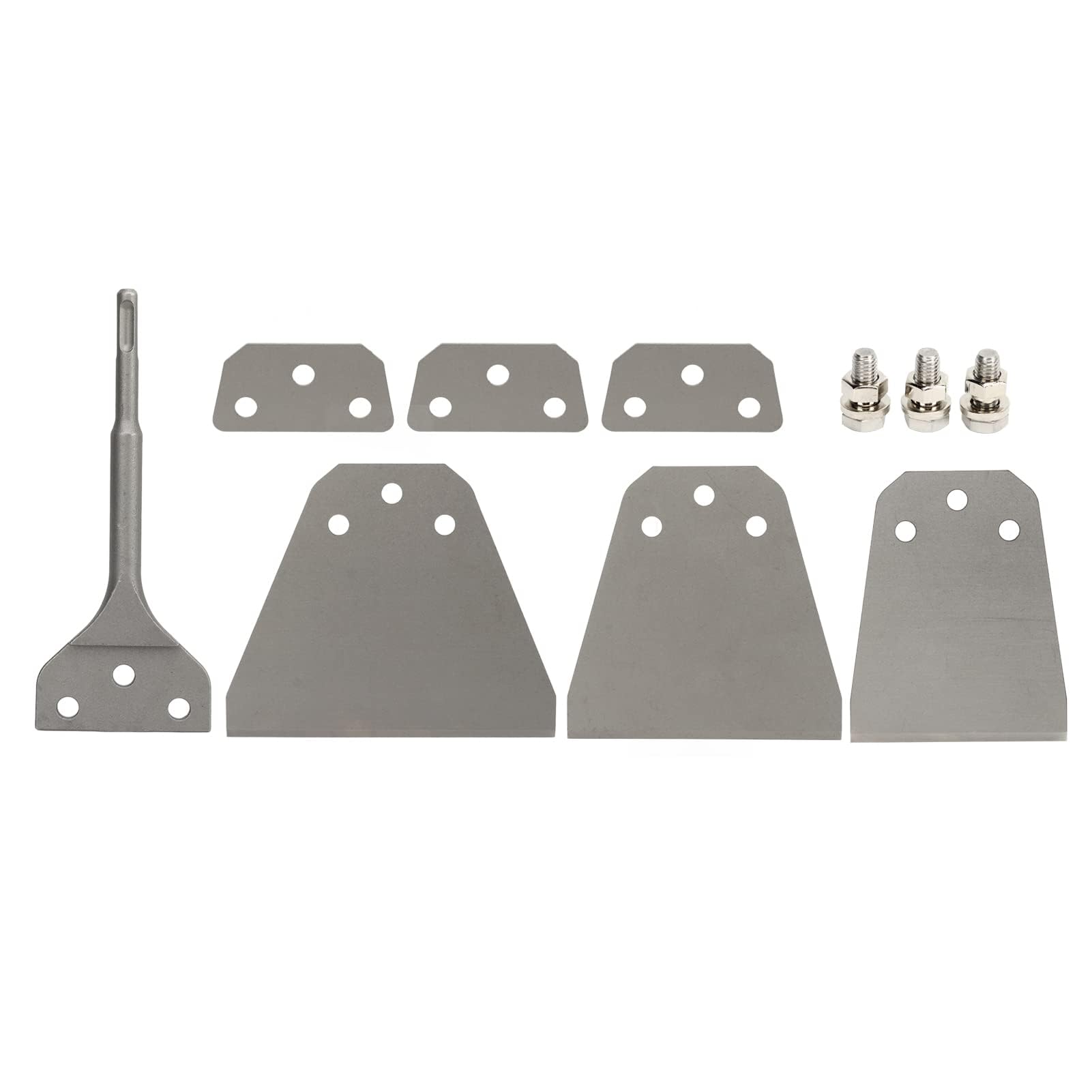Herramienta de cincel para quitar azulejos, kit de raspador de suelo ultrafino para martillo eléctrico con cuchillas de acero de resorte tratadas térmicamente y mango redondo para eliminación de