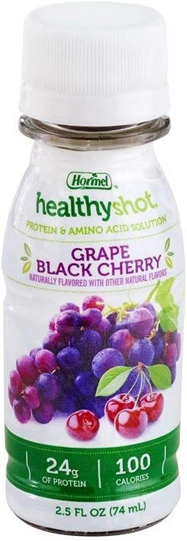 Hormel Health Labs Healthy Shot Protein & Amino Acid Supplement, Peach, 2.5 Ounce, 24 Count: Health & Personal Care