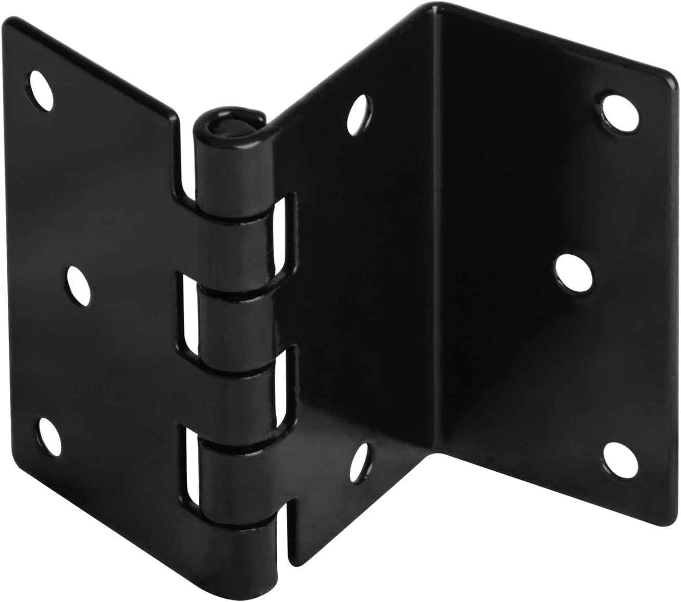 GBGS 6 Pcs 2-3/4" High Half-Surface Chest Hinges for 1-3/8" Thick Door Panel,3 Folding Offset Door Hinge,Black,Max Load 66lb