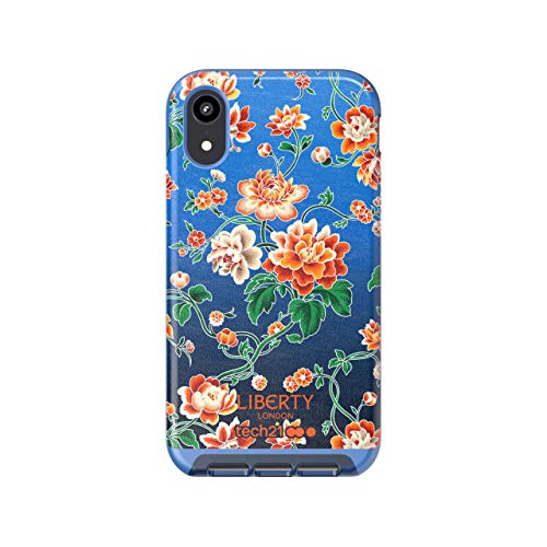 Image of Tech21 Protective Apple iPhone XR Case Ultra Thin Back Cover - Evo Luxe Liberty Grace - Blue