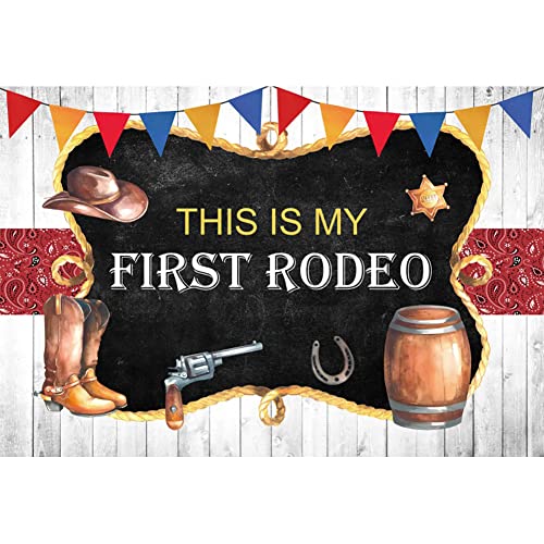 Laeacco 15x10ft Wooden Texture Backdrop Colorful Banner Western Cowboy 1st Birthday Photography Background Mexican Cactus