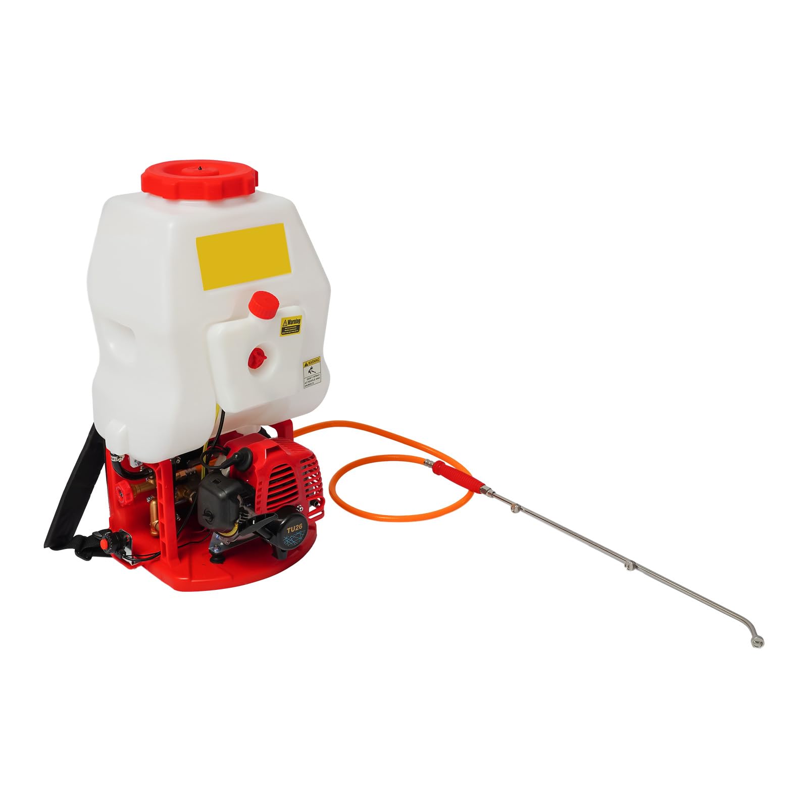 Spryskiwacz na plecy 20 l, 25,4 cc, napędzany benzyną, ilość rozpylania 8 l/min, regulowany ciśnienie, przenośny opryskiwacz na benzynę, do gospodarstw rolnych, parków, ogrodów, podwórz itp