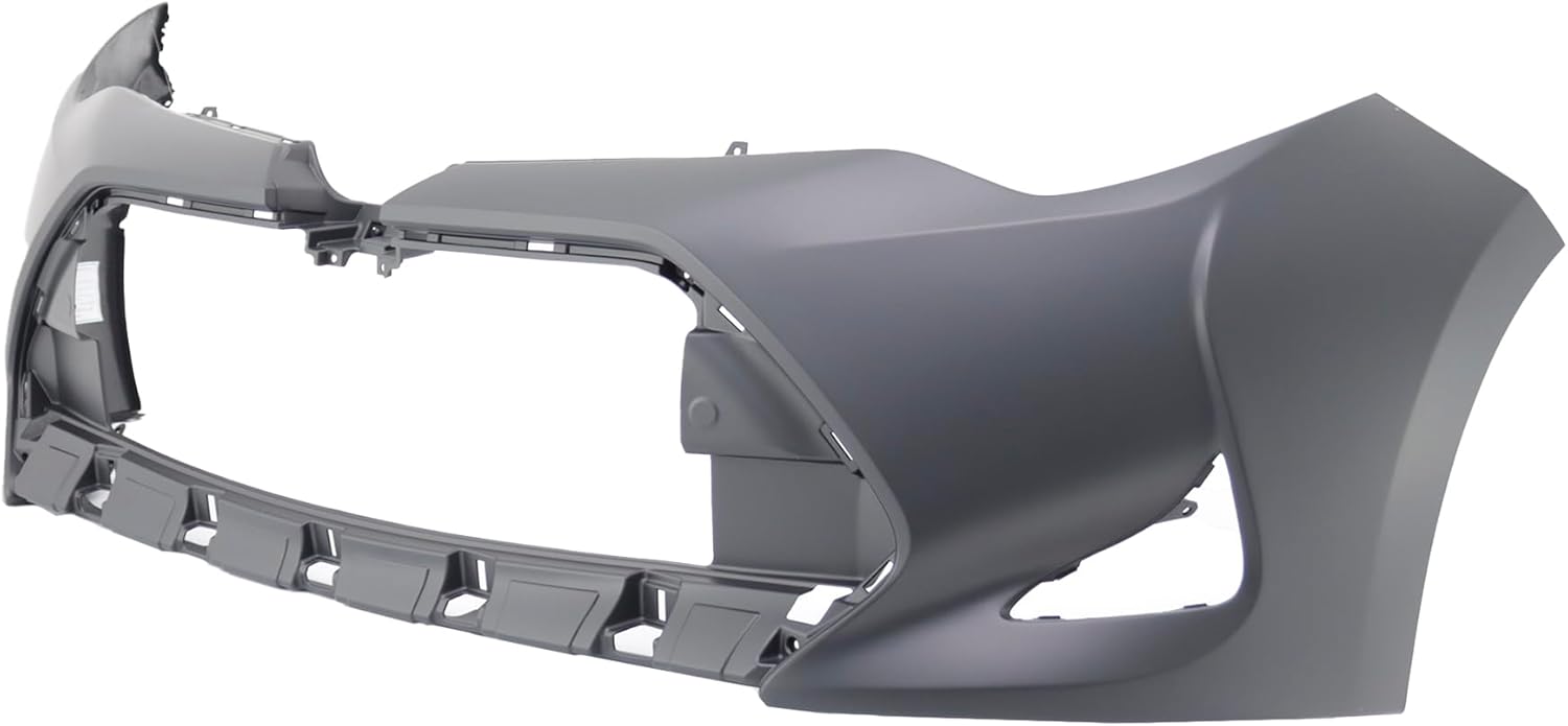 FitParts Front Bumper Cover Compatible With 2017-2019 Toyota Corolla L LE Eco XLE. New, Primed and Ready for Paint. W/O Mounting Brackets. 5211903907 TO1000423