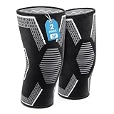 2 Pack Knee Brace for Women/Men, Knee Compression Sleeves for Gym Sports