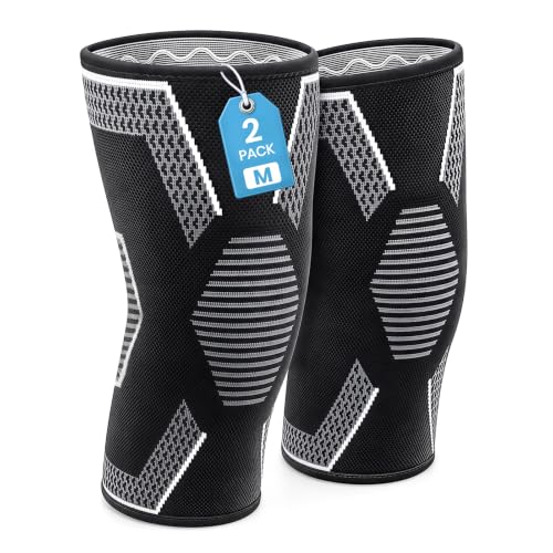 2 Pack Knee Brace for Women/Men, Knee Compression Sleeves for Gym Sports