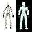 MerryXD T13 3D Action Figure,Assembly Completed Dummy Nova Titan Lucky 13 Action Figure 3D Printed Multi-Jointed Movable Toy Grow in The Dark White