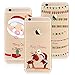 Produktbild Yokata für iPhone 6 / iPhone 6S HülleWeihnachten Christmas Silikon Transparent Durchsichtig Handyhülle Weich Soft TPU Ultra Dünn Slim Kratzfest Bumper Schutzhülle Case Cover mit Muster [3 Stück]