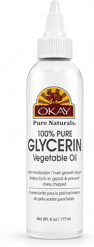 OKAY Glicerina vegetal líquida, 100% pura, 180 mL