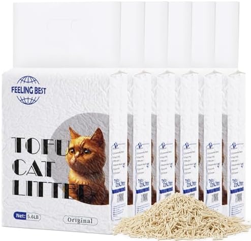 FEELING BEST Tofu Cat Litter Clumping, Flushable,Ultra Absorbent ...
