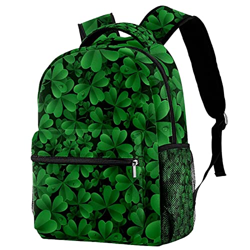 Sac à dos de voyage vert pour soulager vos trajets de campus avec porte-bouteille