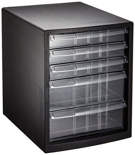 Nakabayashi A4E-SC5B Letter Case, Document Holder, Partition Board Compatible, C5 Tiers, Black, 10.9 x 13.8 x 13.6 inches (278 x 350 x 345 mm)