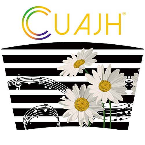 Cuajh Daisy Music Note Travel Coffee Mug For Woman Girl, Insulated Tumbler With Lid For Wife Girlfriend Birthday Gift, 14 Ounces #TOP1