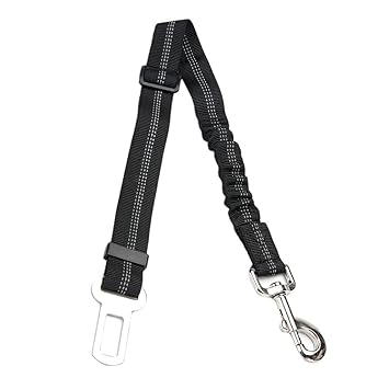 Kush Adjustable Pet Cat Dog Car Seat Belt Nylon Leash for Pet Dog Puppy Black