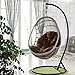 XINYUWZ CojíN para Colgar En Forma De Huevo,Exterior Grueso Lavable Cesta Colgante Cojines para Silla,Impermeable Al Sol Cojines para Cesta Colgante Sillon para(Size:120x90cm,Color:Marrón)