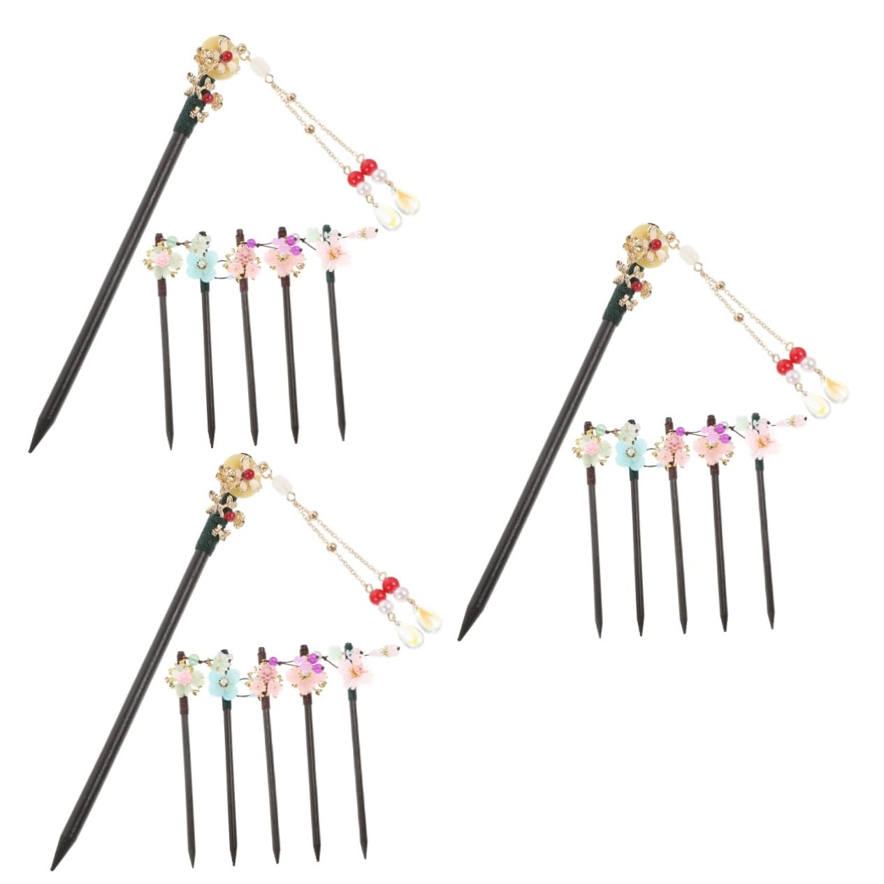 FRCOLOR 18 Piezas Horquilla antigua de estilo chino hair clips horquillas moño palo de pelo largo palillo para el cabello pasadores de pelo pasador de pelo palitos para moño hanfu bollo
