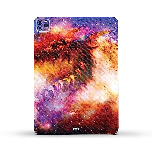 Image of MightySkins Carbon Fiber Skin Compatible with Apple iPad Pro 11 inch M2 4th Gen (2022) Full Wrap Kit - Dragon Nebula | Protective, Durable Textured Carbon Fiber Finish | Easy to Apply | Made in The USA