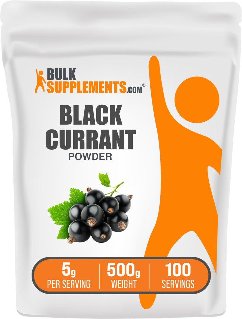 BulkSupplements.com Blackcurrant Powder - 500g (1.1 lbs) (Pack of 1)