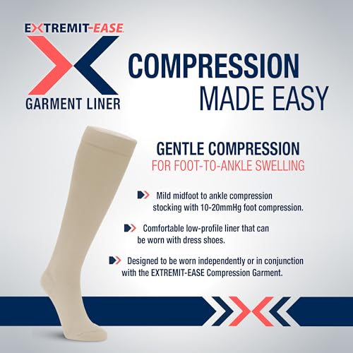 Image of Garment Liner, Unisex, Light Foot-to-Ankle Compression, Tan & Grey, Small - XXLarge, 1 2 4 Undersocks /Pack