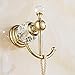 AUSWIND Antique Gold Mental Clothes Hook Crystal Wall Mounted Bathroom Accessory XH