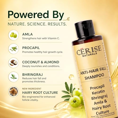 Image of Anti Hair Fall Serum & Shampoo Combo | Hair Strengthening & Root Care for Weak, Thinning Hair | Hair Fall Control Care Set for Men & Women | 50ml Serum + 200ml Shampoo