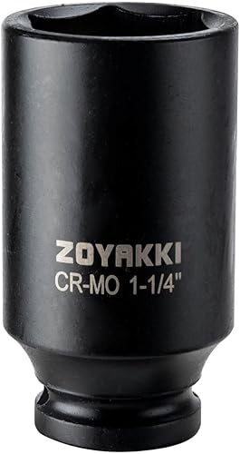 Miniatura 22 de Enchufe de impacto de 6 PT de 1/2" x 0.827 in de profundidad, CR-MO, 1/2 pulgada de accionamiento de 6 puntos para una fácil extracción