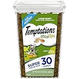 Temptations MixUps Catnip Fever Flavor Crunchy and Soft Cat Treats, 30 oz. Tub
