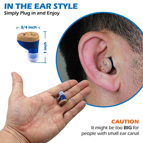 R&L Hearing Amplifier C100 Rechargeable to Aid and Assist Hearing Difficulties of Seniors, Rechargable Digital Device, Each Charge Lasts 2 Days, Fit Either Ears (2 Pack) - Thumbnail 3