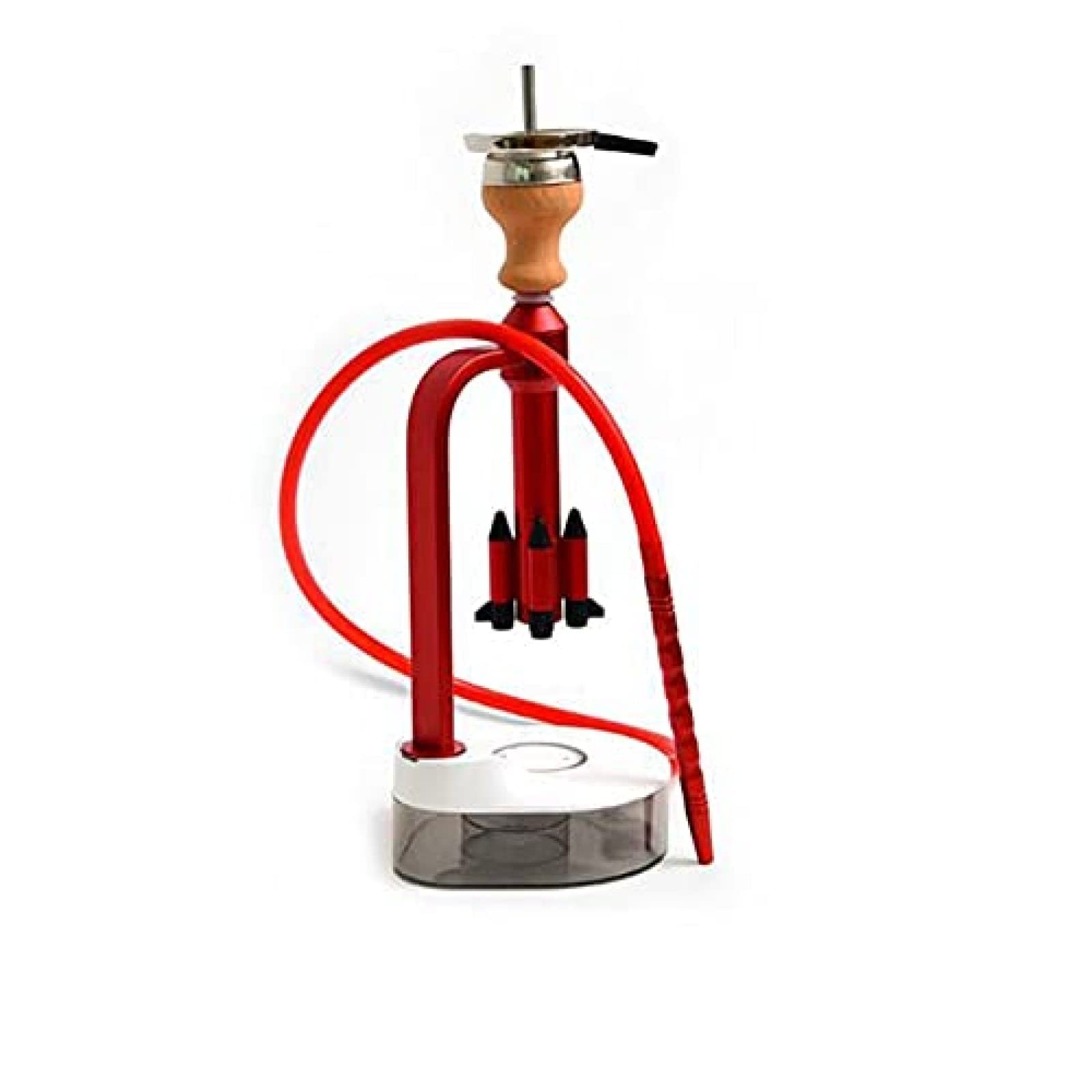 Ensemble de narguilé Shisha, narguilé acrylique à tube unique moyen, ensemble complet de narguilé fusée, chicha à tube en silicone unique, D 56Sensational
