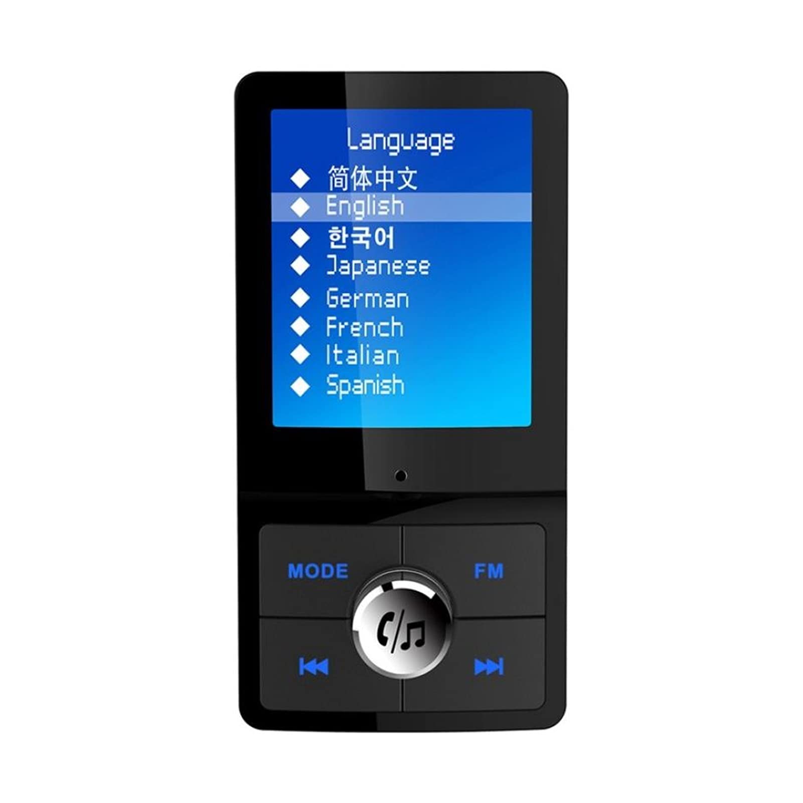 Adattatore Audio Bluetooth. Schermo da 1,8 Pollici Dual Dual USB One Touch rispondendo a Sette Lingue Trasmettitore Auto FM TRASMETTORE VELOCK VELOCK VALUTATORE Auto Charger Kit Bluetooth 4.2