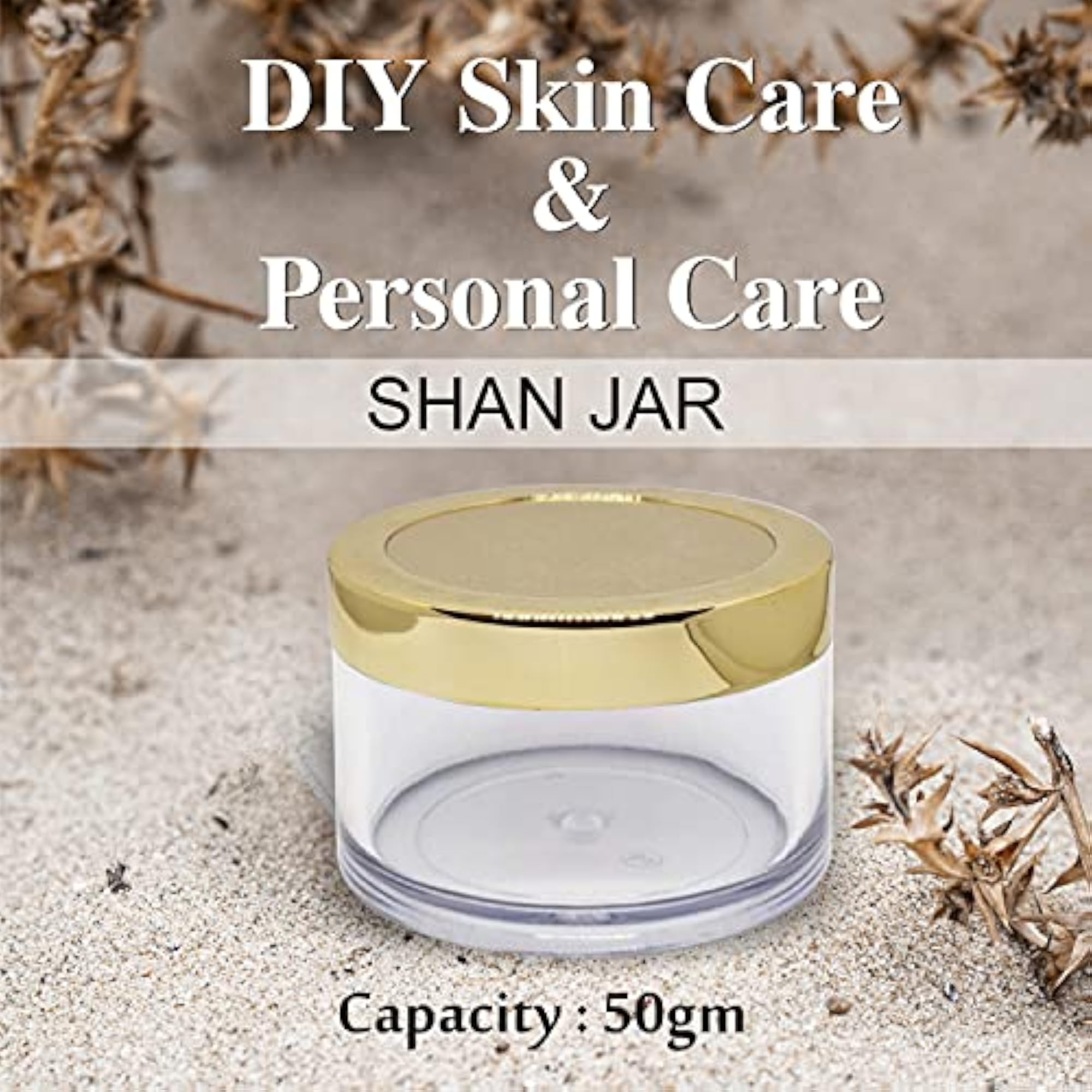 Empty Cosmetic Containers, Acrylic Jars, Pack of 3