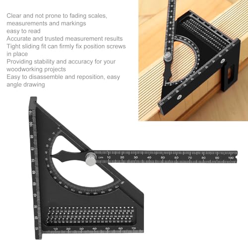 Regla angular ajustable 3D para carpintería de aluminio miniatura 3