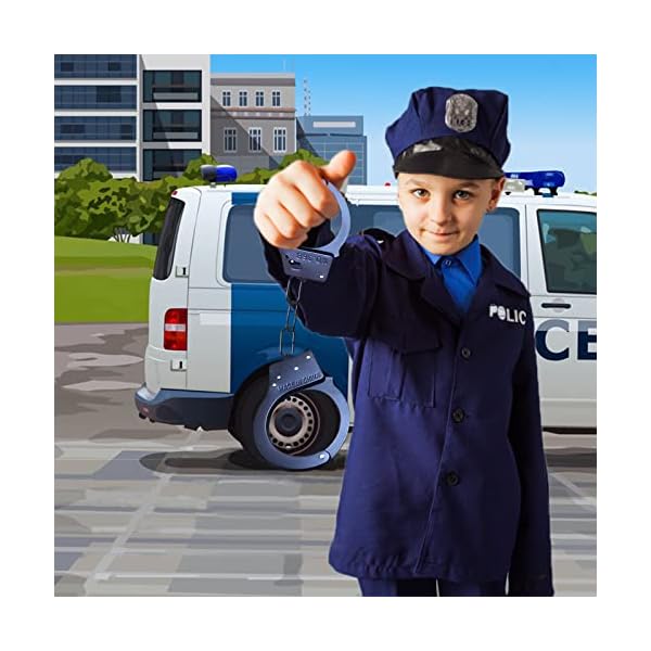 Handschellen Kinder 2pcs Handschelle Polizei Spielzeug Handschellen Kinder Metall Kinderhandschelle mit 4… – Bild 8