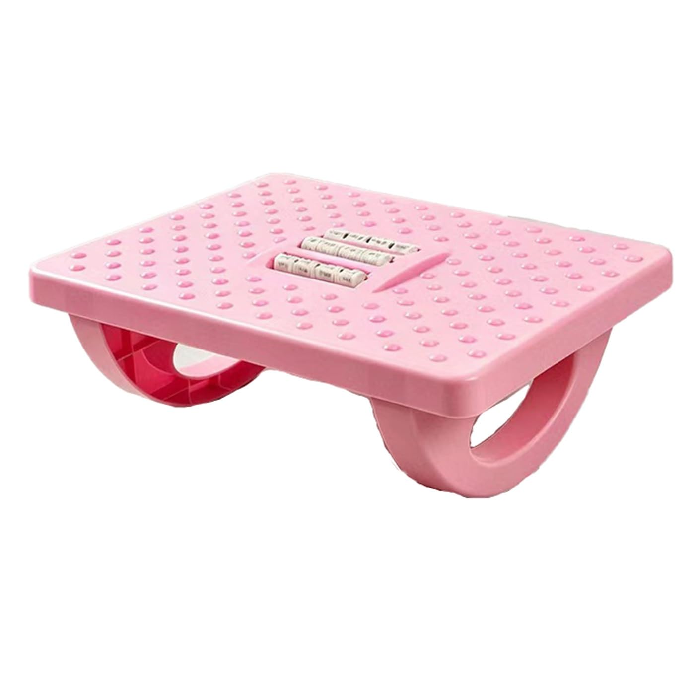 Rolling Foot Stool Under Desk, Foot Massage Rest Step Stool for Home and Office(Pink)