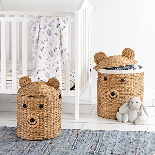 Image of Honey-Can-Do Set of Two Bear Shaped Storage Baskets, Natural STO-09152 Natural