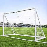 Juego de 30 segundos de plegado: el marco de Q-Fold se pliega para un fácil almacenamiento contra una pared o valla, ocupando menos espacio que otros objetivos de plástico PVC, como Samba y Forza. Para plegar, simplemente retira la barra trasera y pliega las barras laterales. Entonces para estar listo para jugar de nuevo en sólo 30 segundos, simplemente despliega las barras laterales hasta que escuches un clic e inserta la barra trasera. La configuración desde la caja tarda solo 5 minutos.