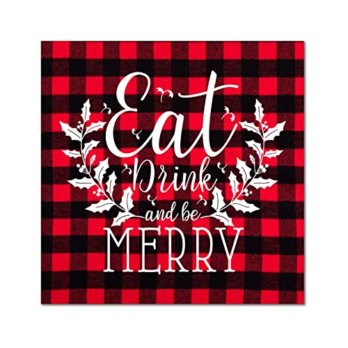 Plaque en bois Eat Drink and Be Merry décoration murale classique chic